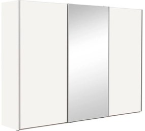Goossens Kledingkast Verto, 300 cm breed, 217 cm hoog, 2x schuifdeur en 1x spiegelschuifdeur midden