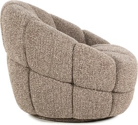 Ronde Fauteuil Draaibaar Boucle Taupe