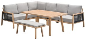 Garden Impressions San Capri lounge dining set 6-delig - light teak aluminium