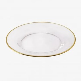 Set Van 4 Platte Glazen Borden Arely Transparant - Sklum