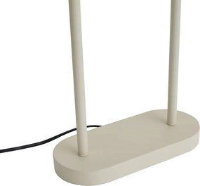 Tafellamp beige met groene ovale kap en gouden binnenkant 35cm - Thijmen