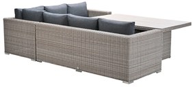 Garden Impressions Tennessee lounge dining set rechts 3-delig vintage willow - texfiber