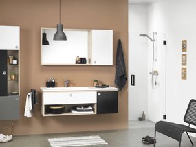 Sealskin Get Wet I Am Draaideur voor nis 100x200cm Mat zwart/Helder glas