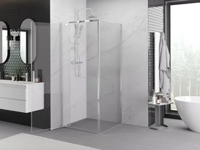 Mexen Exo-BR draaibare douchecabine 90 x 90 cm, transparant, chroom - 8181-090-090-01-00