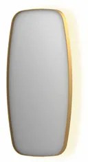 INK SP30 spiegel - 40x4x80cm contour in stalen kader incl indir LED - verwarming - color changing - dimbaar en schakelaar - geborsteld mat goud 8409742
