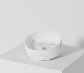 Resigres Lavabo 8003 waskom rond 40x10cm solid surface calacatta