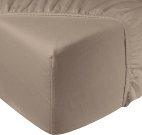 Hoeslaken flanel - 100% katoen - 180x200 - beige