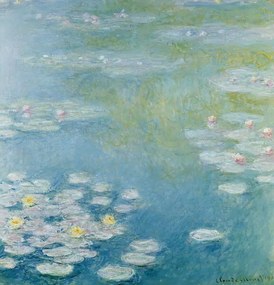 Monet, Claude - Kunstdruk Nympheas at Giverny, 1908, (40 x 40 cm)