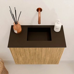 Mondiaz Joya 50cm toiletmeubel oak met wastafel faye rechts zonder kraangat urban
