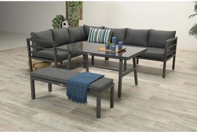 Garden Impressions Blakes lounge dining set 4-delig - donker grijs