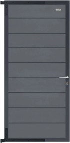 Tuindeur composiet Modular rock grey met antraciet aluminium frame compleet (90 x 195 cm)