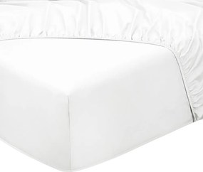 Hoeslaken King – 100% katoensatijn – 180×200 – wit