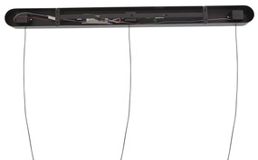 Hanglamp zwart met mokka incl. LED 3-staps dimbaar 3-lichts easylift - Witch