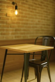 Torix Vierkante Tafel Natuurlijk Hout 70 cm