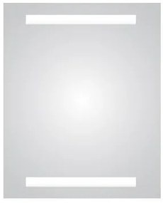 Plieger Basic spiegel met LED verlichting 2 zijden horizontaal 40x80cm verlichting in gezandstraald kader