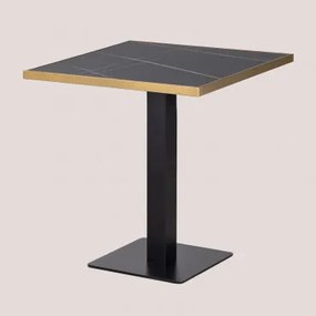 Vierkante Barkruktafel 70x70 Cm In Galliano Gres Zwart - Sklum