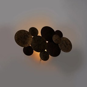 Art Deco wandlamp antiek goud 71 cm - Kelly