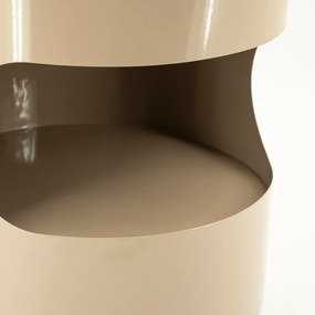 Bijzettafel Met Opberg Taupe - 37 X 37cm.