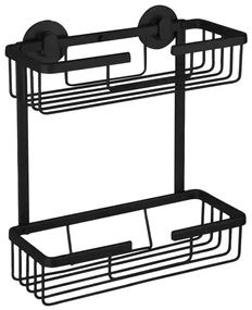 Differnz Draadmand aluminium rechthoek 25x11.6x30cm 2 laags zwart 34.100.15