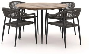 Manifesto Belpasso/Falcade ø 115cm dining tuinset 5-delig stapelbaar