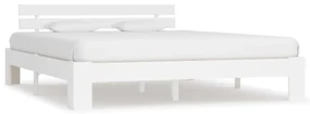 vidaXL Bedframe massief grenenhout wit 160x200 cm