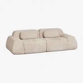 2-delige Modulaire Bank In Vacuüm Verpakte Chenille Merida Chenille Dik Tapiocabeige - Sklum