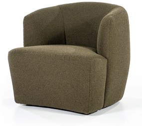 Eleonora Charlotte Ronde Fauteuil Groen Boucle