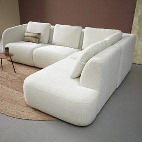 PEPP Interiors Cloud Hoekbank Met Ronde Vormen Ottoman Rechts Beige Ness 15