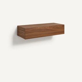 Nachtkastje (zwevend) van massief notenhout met 1 lade, Vesper