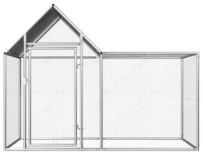 vidaXL Kippenren 2x1x1,5 m gegalvaniseerd staal