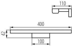 Sapho Asten spiegellamp 40cm chroom