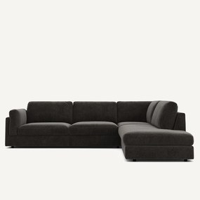 Omvormbare hoekbank, chenille fluweel, CÉSAR