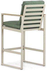 Barstoel Aluminium/Teak Taupe-naturel-bruin Lifestyle Garden Furniture Faro