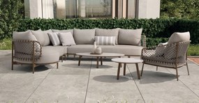 De Martinique hoek loungebank amber XL met knuffelhoek
