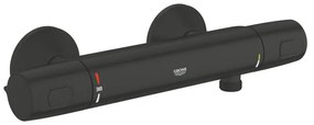 GROHE Precision Trend QuickFix Douchekraan - thermostatisch - zonder omstel - met koppelingen - HOH=15cm - matte black (zwart) 1022172432