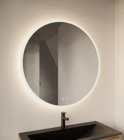 Gliss Design Circum ronde spiegel met LED-verlichting en verwarming 120cm