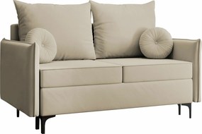 Slaapbank Clovis 110, Aantal zitplaatsen: 2, Aanwezig, Crème, 101x145x96cm, 74 kg, Poten: Metaal, Hout: Grenen