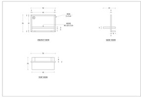 Industriële Wandplank Shelfie C - 50cm X 35cm