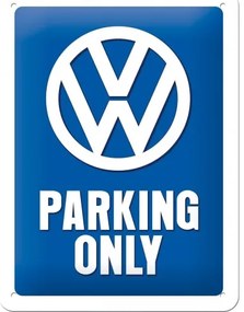 Metalen wandbord Volkswagen VW - Parking Only, (15 x 20 cm)