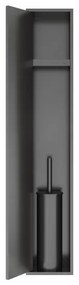Hotbath &MORE Inbouwnis en Borstelgarnituur - 16x60x13cm - Geborsteld gunmetal PVD PH060BBGP