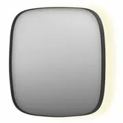 INK SP30 spiegel - 60x4x60cm contour in stalen kader incl indir LED - verwarming - color changing - dimbaar en schakelaar - mat zwart 8409710