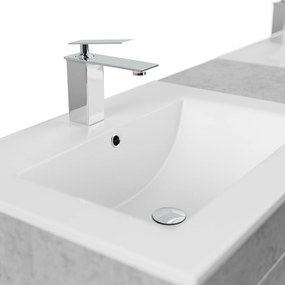 Saniclear Ophelia dubbel Badkamermeubel 150cm 2 kraangaten beton