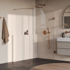 Brauer Void profielloze inloopdouche 140cm koper geborsteld PVD