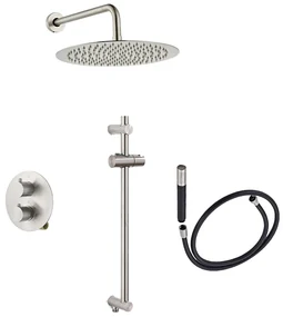 Saniclear Exclusive Pro inbouw regendouche 30cm rond met wandarm en glijstang RVS