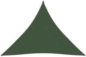vidaXL Zonnezeil 160 g/m² 4x4x4 m HDPE donkergroen