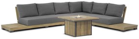 Hoek loungeset 6 personen Teak Old teak greywash  Lifestyle Garden Furniture Hilton/Seaside