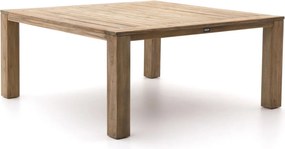Tuin eettafel ROUGH | Vierkant  | Tuintafel Teakhout | 170x170cm | 8 personen | Kees Smit Tuinmeubelen