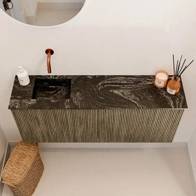 Mondiaz Joya DLux 100cm toiletmeubel dusk met wastafel faye links zonder kraangat lava