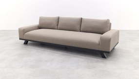 Barcelona Sunbrella stoel-bank loungeset - Taupe - 3-delig