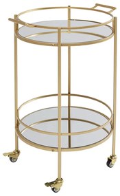 Kare Design Emilia Ronde Trolley Goud - 57 X 47.5cm.